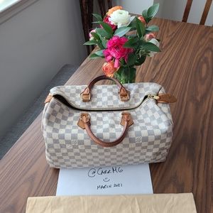 AUTHENTIC Louis Vuitton Speedy 35, dust bag+insert
